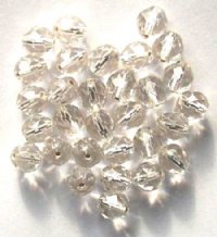 25 8mm Faceted Silver Lined Crystal Firepolish Beads